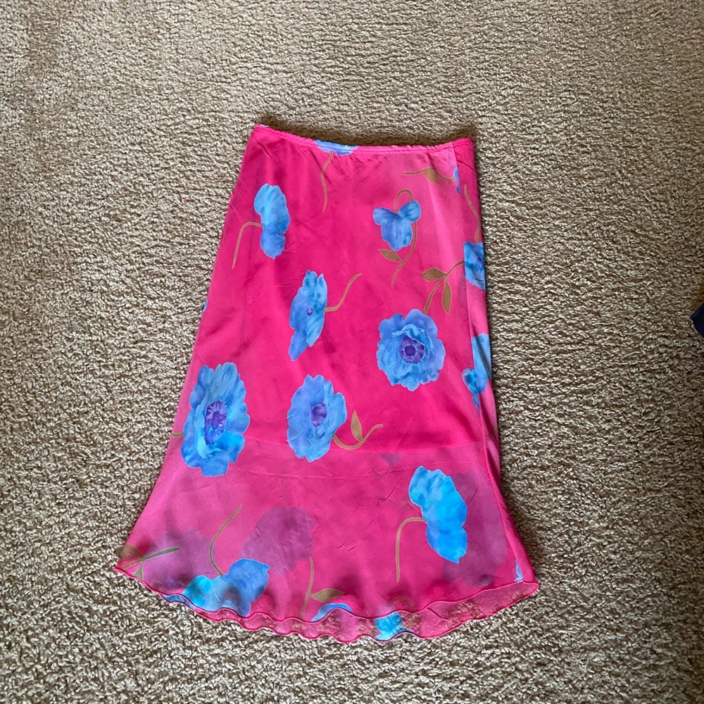 Floral midi skirt